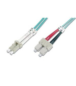 Digitus Fiber Optic Patch Cord, LC to SC Multimode 50/125 µ, Duplex Length 5m, Class OM3