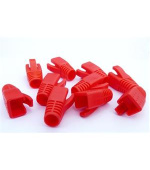 DATACOM Návlek pro plug RJ45 (CAT6A,CAT7) červený (10ks)
