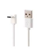 PremiumCord USB C-USB A, zahnutý, bílý, 1m