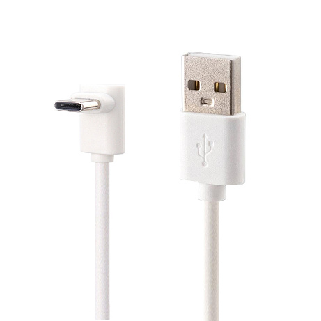 PremiumCord USB C-USB A, zahnutý, bílý, 1m
