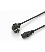 Digitus Power Cord, CEE 7/7 (Typ-F) 90o angled - C13 M/F, 1.8m, H05VV-F3G 0.75qmm, VDE, bl