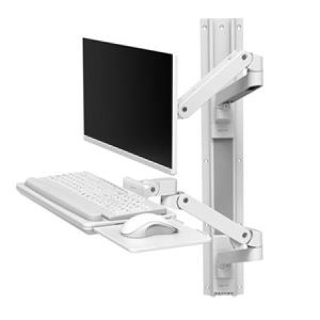 ERGOTRON LX Pro Wall Mount System, nástěnný systém ramen, monitor, klávesnice,myš, bílá