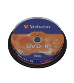 VERBATIM DVD-R(10-Pack)Spindl/MattSlvr/16x/4.7GB