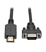 Video kabel HDMI / VGA, Low-Profile HD15 (Samec/Samec), 1.8m