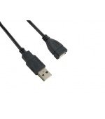 4World Kabel USB 2.0 AM-AF Ferryt 5.0m Black