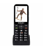 EVOLVEO EasyPhone LT, mobilní telefon pro seniory s nabíjecím stojánkem (černá barva)
