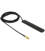 Delock DAB+ DVB-T2 Antenna SMB Plug 20 dBi active omnidirectional black adhesive mounting