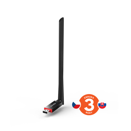 Tenda U6 WiFi N USB Adapter, 300 Mb/s, 802.11 b/g/n, 6 dBi, režimy Client, Soft AP,Win,Mac,Linux