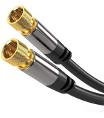 PremiumCord Satelitní antenní HQ kabel F male - F male (135 dB) 4x stíněný 1,5m