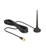 Delock LTE / GSM / UMTS Anténa SMA samec 3 dBi všesměrová pevná s magnetickou základnou a připojovací kabel (RG-174, 2 m