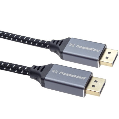 PremiumCord DP 1.4 kabel 8K, kov, zlacený, 5m