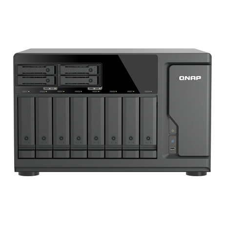 QNAP TVS-h1277AX-R5-16G (AMD Ryzen 5, 16GB DDR5 RAM, 8x 3,5"+ 4x 2,5", 3x PCIe, 2x 2,5GbE, 2x 10GbE)