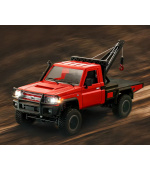 RC auto Land Cruiser TOYOTA s navijákem - červená + náhradní akumulátor