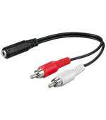 PremiumCord Kabel Jack 3.5mm-2xCINCH F/M 20cm