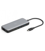 Digitus USB-C dokovací stanice, 8 portů: 2× HDMI, 3× USB 3.0, 1× RJ45, 1× SD, 1× MicroSD, 1× USB-C PD