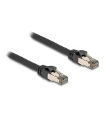 Delock Síťový kabel RJ45 Cat.6A, U/FTP, ultraohebný s vnitřním kovovým pláštěm, délky 1 m, černý