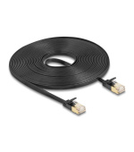 Delock Síťový kabel RJ45 Cat.6A, ze zástrčky na zástrčku,s robustní západkou a hrubým plochým kabelem Cat.7, U/FTP,7,5 m