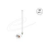 Delock WiFi 7 anténa N samec 4,5 - 6,6 dBi 32 cm všesměrová pevná venkovní bílá