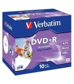 VERBATIM DVD+R (10-pack)Printable/16x/4.7GB/Jewel