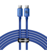 Baseus CAJY000703 Crystal Shine Series Datový Kabel USB-C - USB-C 100W 2m Blue