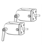 ERGOTRON DS100 OUTBOARD POLE CLAMPS, úchytky pro lištu ke spojení dvou držáků