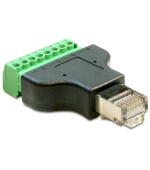 Delock Adaptér RJ45 samec > svorkovnice 8 pinů 2-části
