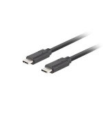 Lanberg USB-C M/M 3.1 GEN 2 kabel 0,5m 10GB/S PD100W černá