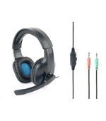 Gembird Herní sluchátka s mikrofonem GHS-04 Gaming, černo-modrá
