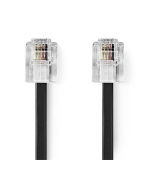 Nedis TCGL90200BK20 - Telekomunikační kabel | RJ11 Zástrčka – RJ11 Zástrčka | 2 m | Černá