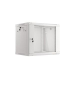LANBERG Nástěnná jednodílná skříň 19", 9U/600x450 (v rozloženém stavu) V2 šedá (RAL7035)