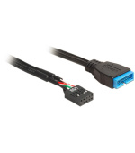 Delock kabel USB 2.0 pinový konektor samice > USB 3.0 pinový konektor samce