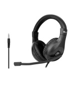 Sluchátka k PC C-TECH MHS-05, 3,5mm jack, černá