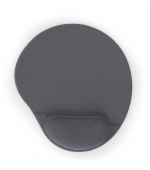 GEMBIRD Gel mouse pad with wrist support, grey