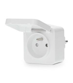 Nedis WIFIPO130EWT - WiFi Chytrá Zásuvka | IP44 | Typ E (CEE 7/6)| -10 - 55 °C | Android™ / IOS | Bílá