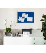 Textilní nástěnka AVELI 90x120 cm modrá,hliník.rám