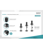 DIGITUS DA-20300 USB Kondenzátorový Mikrofon, Studiový