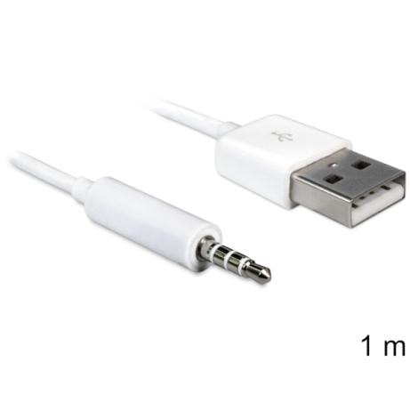 Delock Cable USB-A samec > Stereo jack 3.5 mm samec 4 pin IPod Shuffle 1 m