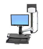ERGOTRON StyleView® Sit-Stand Combo System s prac. plochou, držák LCD, klávesnice+ myš