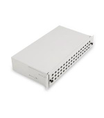 Digitus Fiber Optic Sliding Splice Box, 2U 483 mm (19") including M 25 screw, grey RAL 7035 without front panel