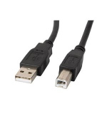 LANBERG KABEL USB-A(M)->USB-B(M) 2.0 1,8 M ČERNÝ