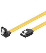 PremiumCord 0,7m SATA 3.0 datový kabel 1.5GBs / 3GBs / 6GBs, kov.západka, 90°