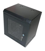 OCRACK 10" OCC-10-9U-SBK rozvaděč nástěnný 9U/280mm skleněné dveře Černý