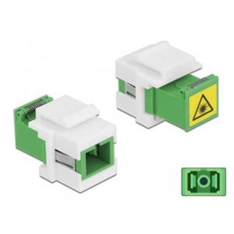 Delock Keystone modul SC Simplex samice na SC Simplex samice s klapkou na ochranu proti laseru