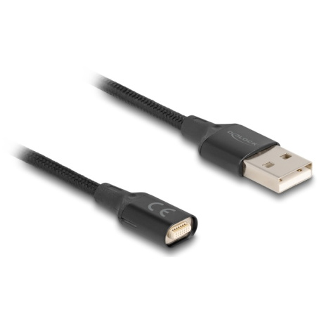 Delock Magnetický USB nabíjecí kabel černá 1 m