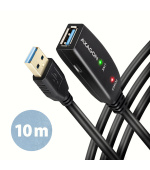 AXAGON ADR-310, USB 3.2 Gen 1 A-M -> A-F aktivní prodlužovací / repeater kabel, 10m