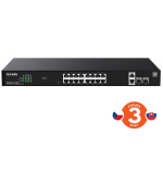 Tenda TEG2220P-16-250W Gigabit Websmart L2 Cloud PoE+ Switch 230W, 16x1Gb/s PoE+, 2xRJ45, 2xSFP,Rack