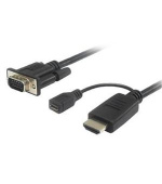 PremiumCord Kabelový převodník HDMI na VGA s napájecím micro USB konektorem 2m