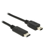 Delock Kabel USB Type-C™ 2.0 samec > USB 2.0 typ Mini-B samec 0,5 m černý