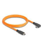 Delock USB 5 Gbps kabel, ze zástrčky USB Type-C™ na zástrčku USB Type-C™, pravoúhlý, 90°, k focení s tetheringem, 1 m, oranžový