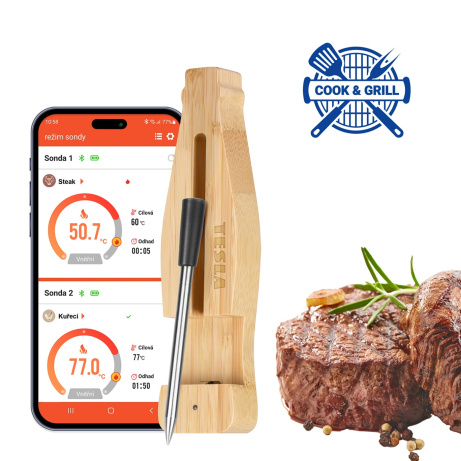 TESLA Cook BBQ200 bezdrátová teplotní sonda